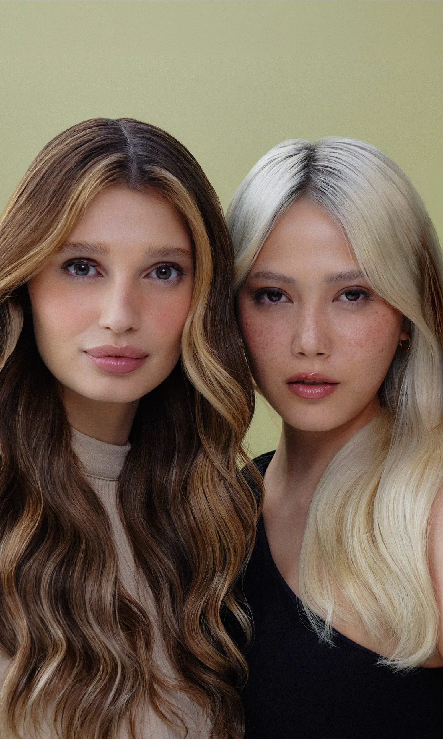 Modelos mostrando distintos tonos de cabello